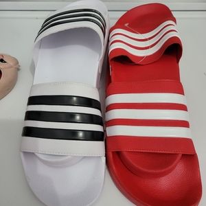 2 brand new Adidas slides
